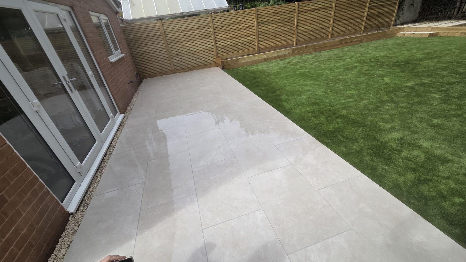 Completed block-paved driveway and landscaped garden makeover in Leeds