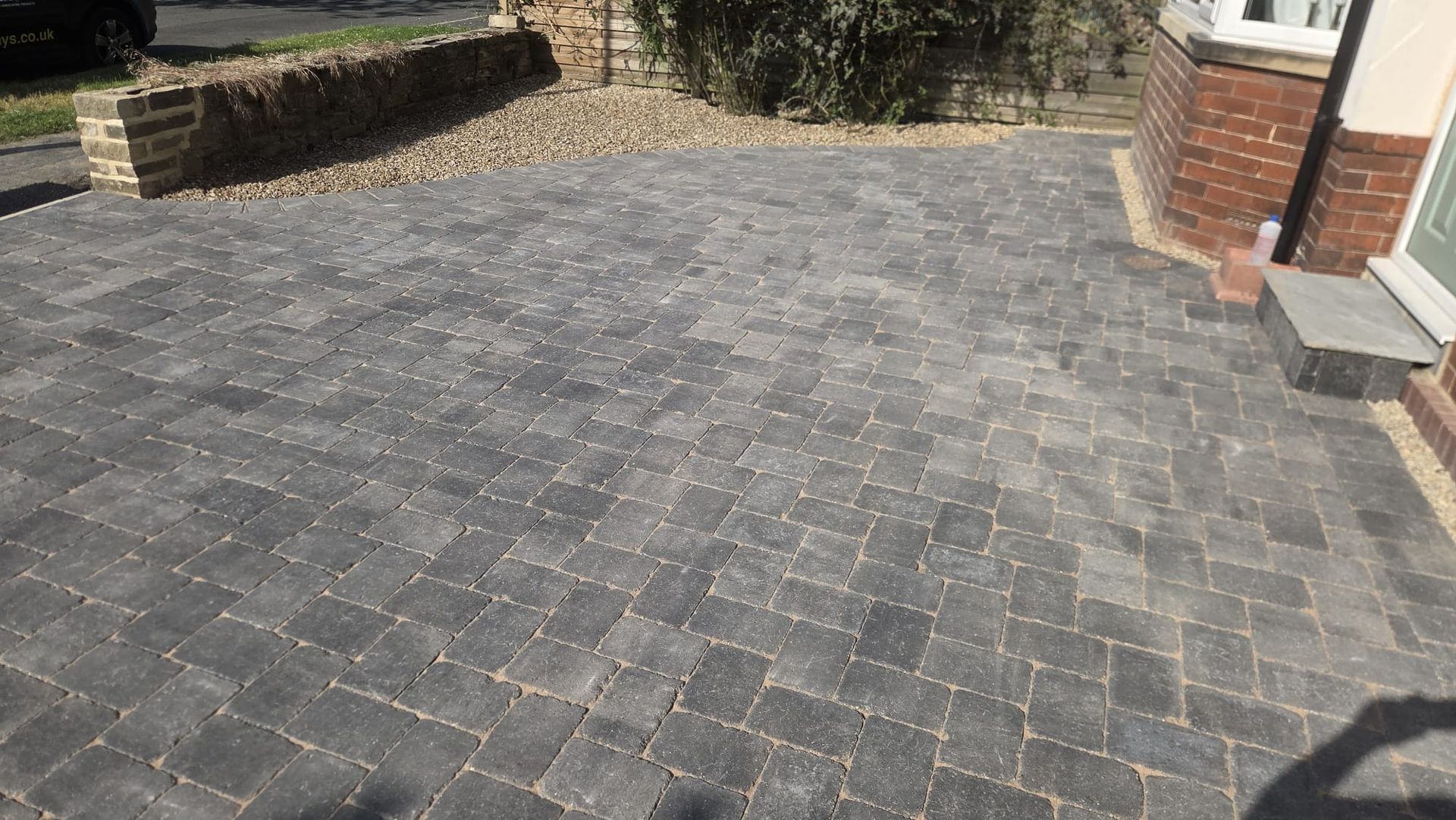 Completed patio, timber fencing and new lawn in Burley in Wharfedale