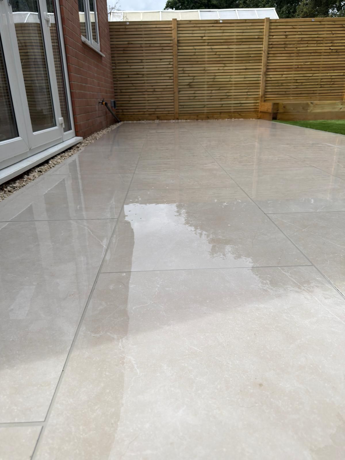 Completed block-paved driveway and landscaped garden makeover in Leeds