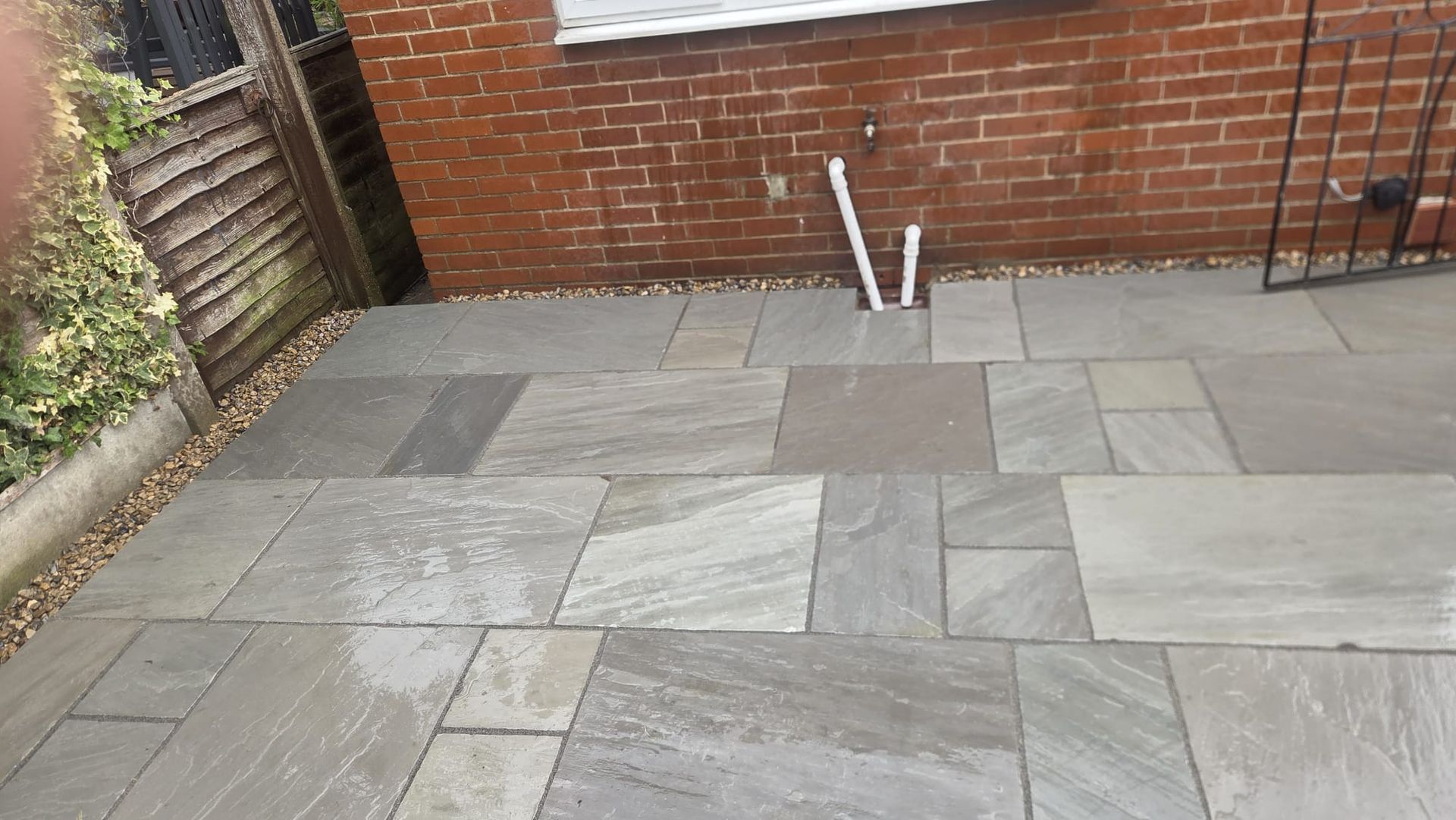 Kandla Grey Indian stone flag paving in Wortley