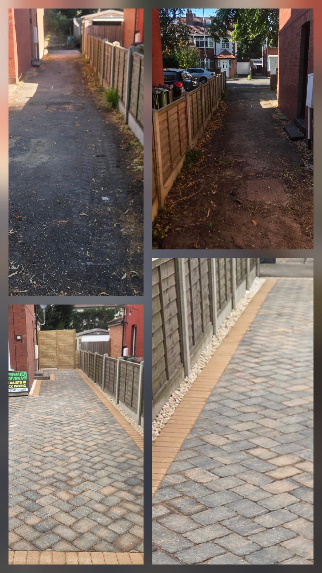 Completed block-paved driveway and landscaped garden makeover in Leeds