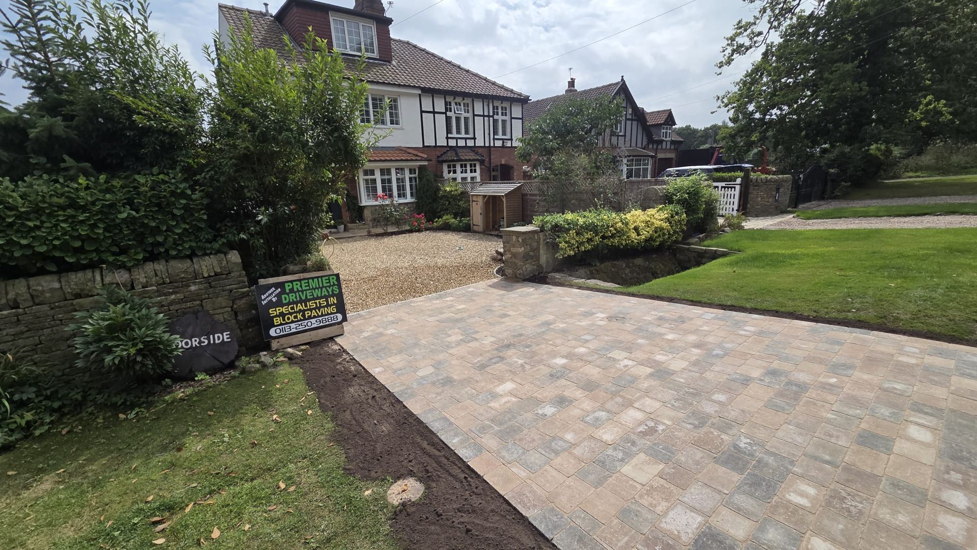 Sorrento Carrera Stone paving in Harrogate Follifoot