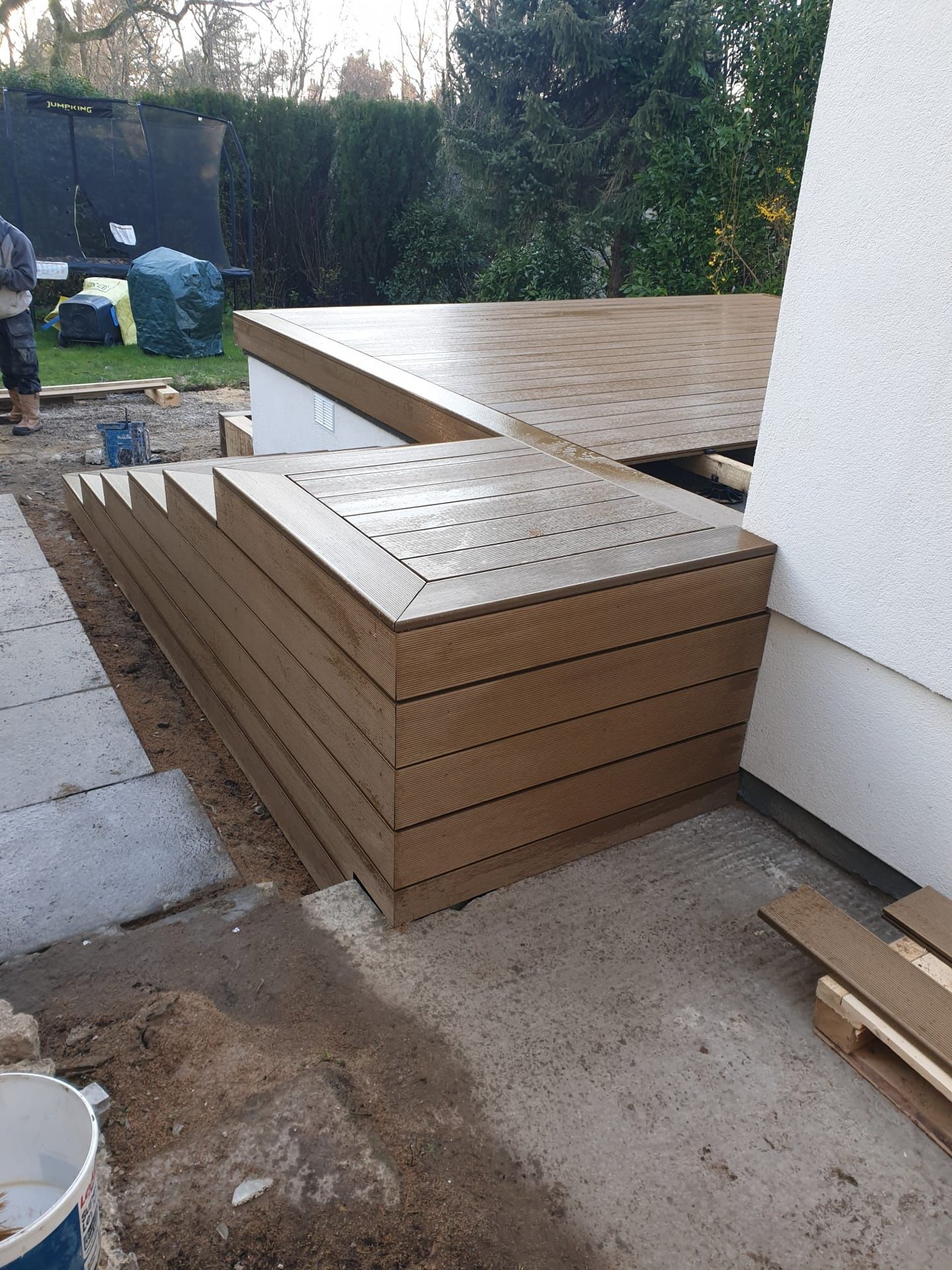 Completed decking project in Ilkley