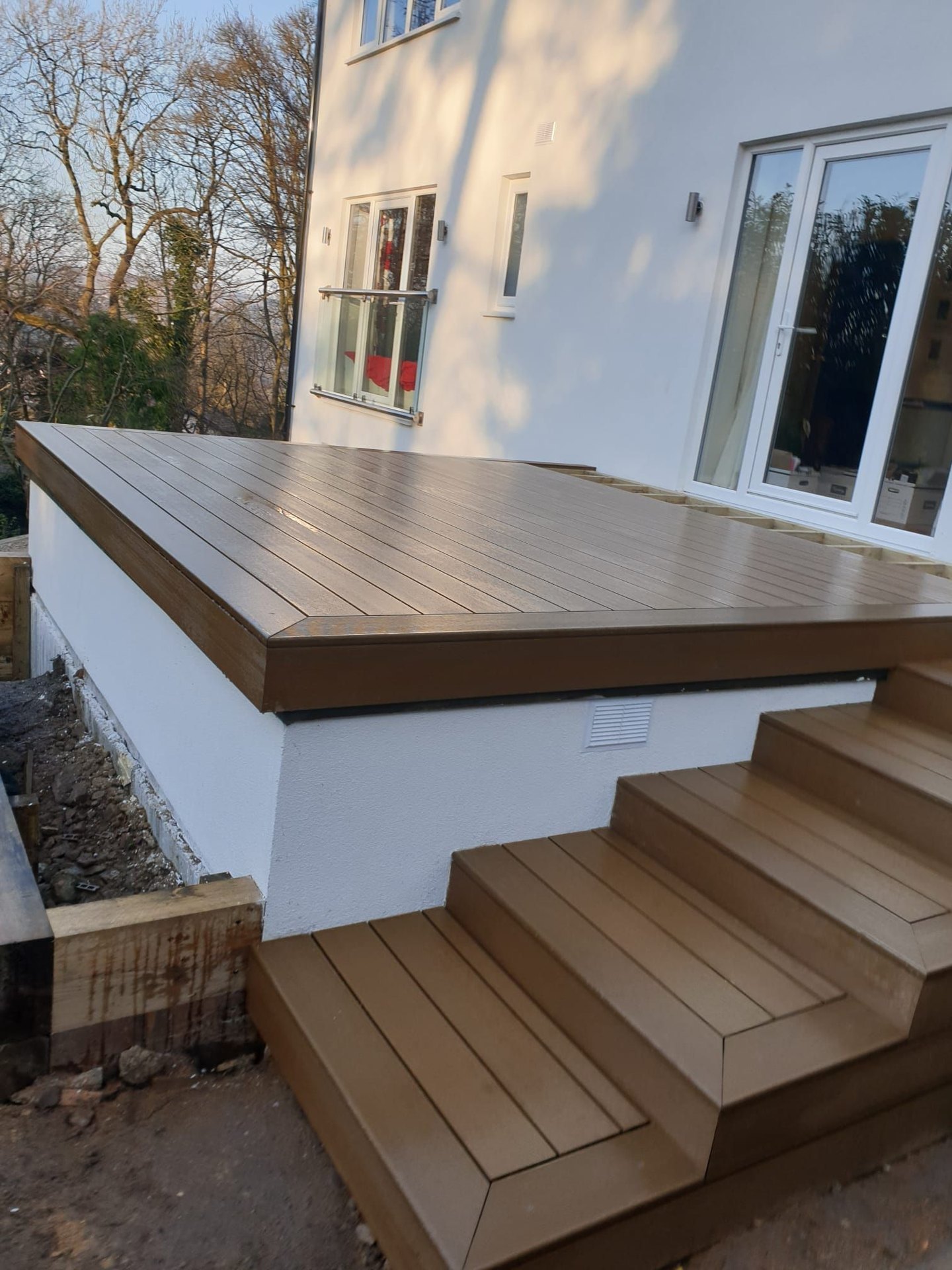 Completed decking project in Ilkley