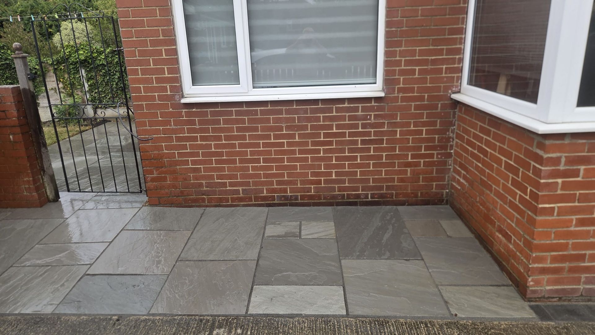 Kandla Grey Indian stone flag paving in Wortley