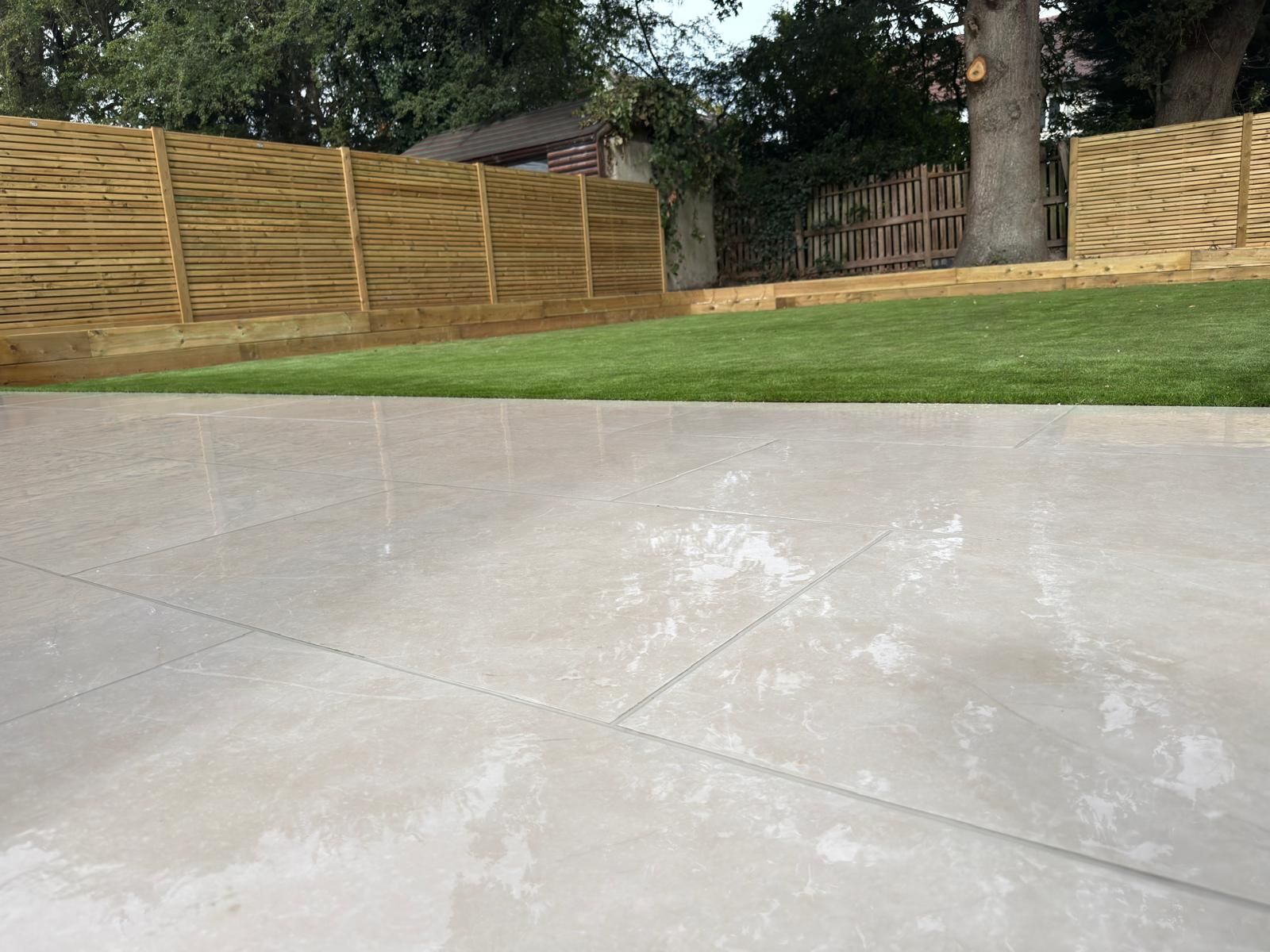 Completed block-paved driveway and landscaped garden makeover in Leeds