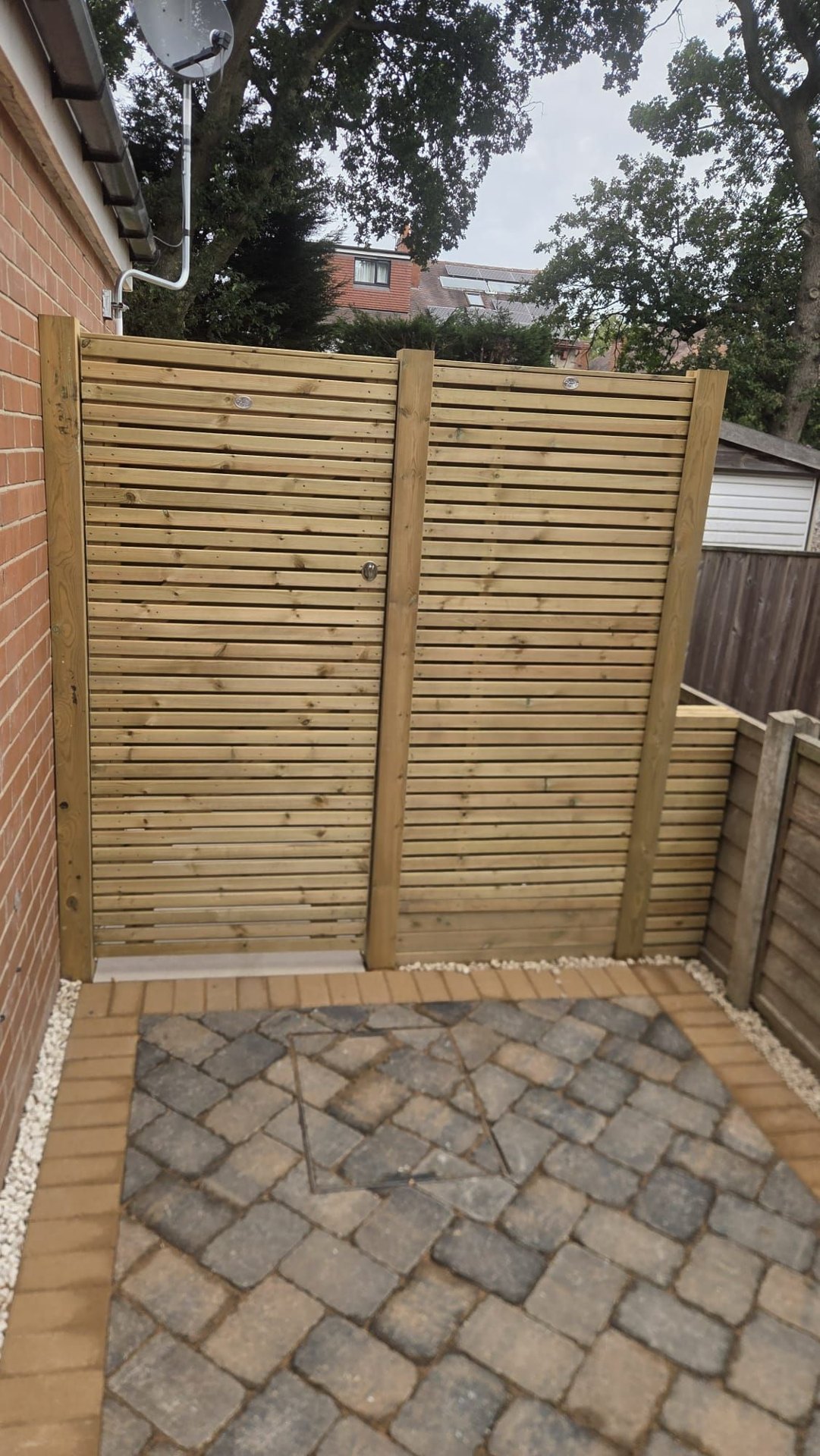 Completed block-paved driveway and landscaped garden makeover in Leeds