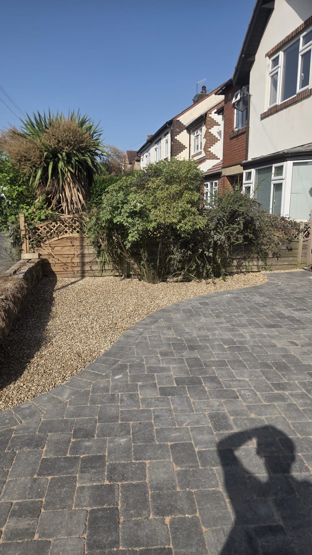 Completed patio, timber fencing and new lawn in Burley in Wharfedale