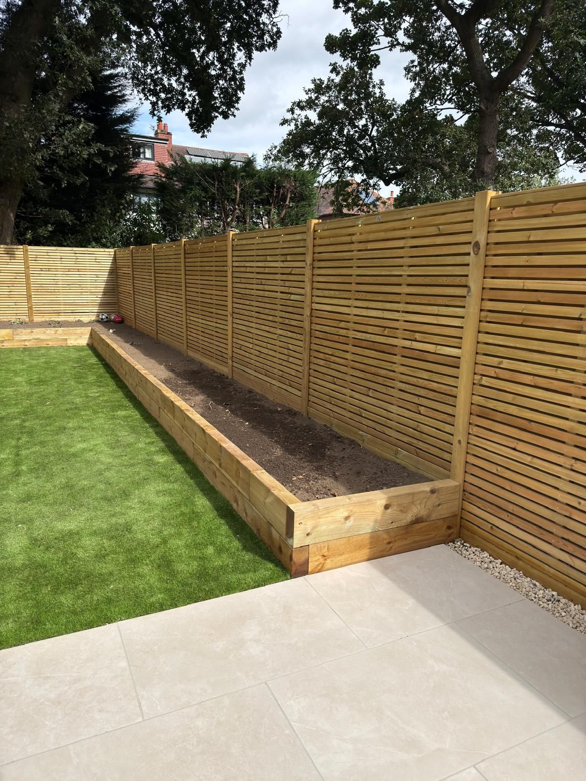 Completed block-paved driveway and landscaped garden makeover in Leeds