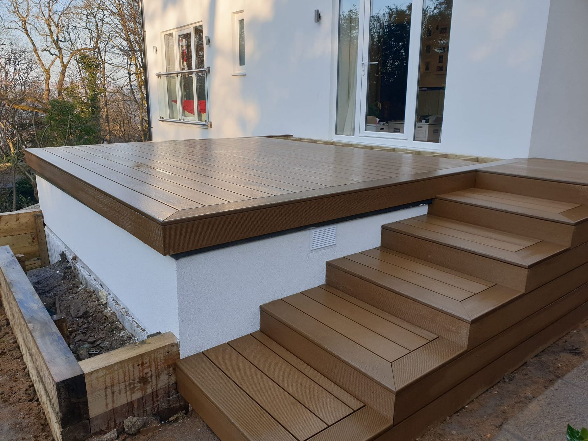 Completed decking project in Ilkley