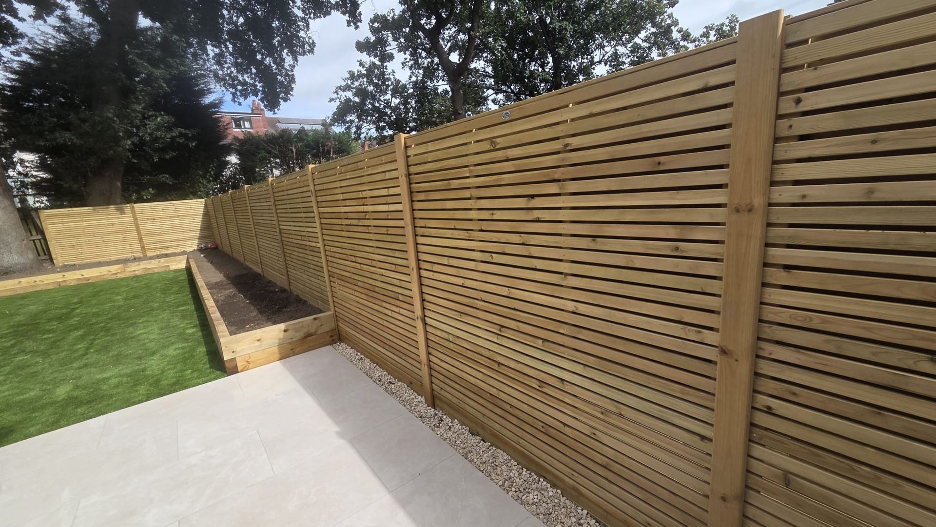 Completed block-paved driveway and landscaped garden makeover in Leeds