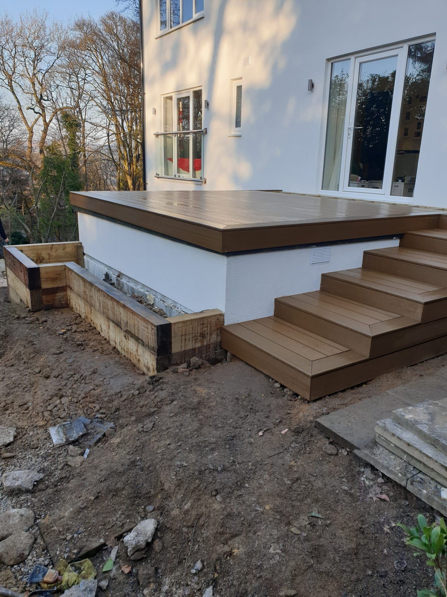 Completed decking project in Ilkley