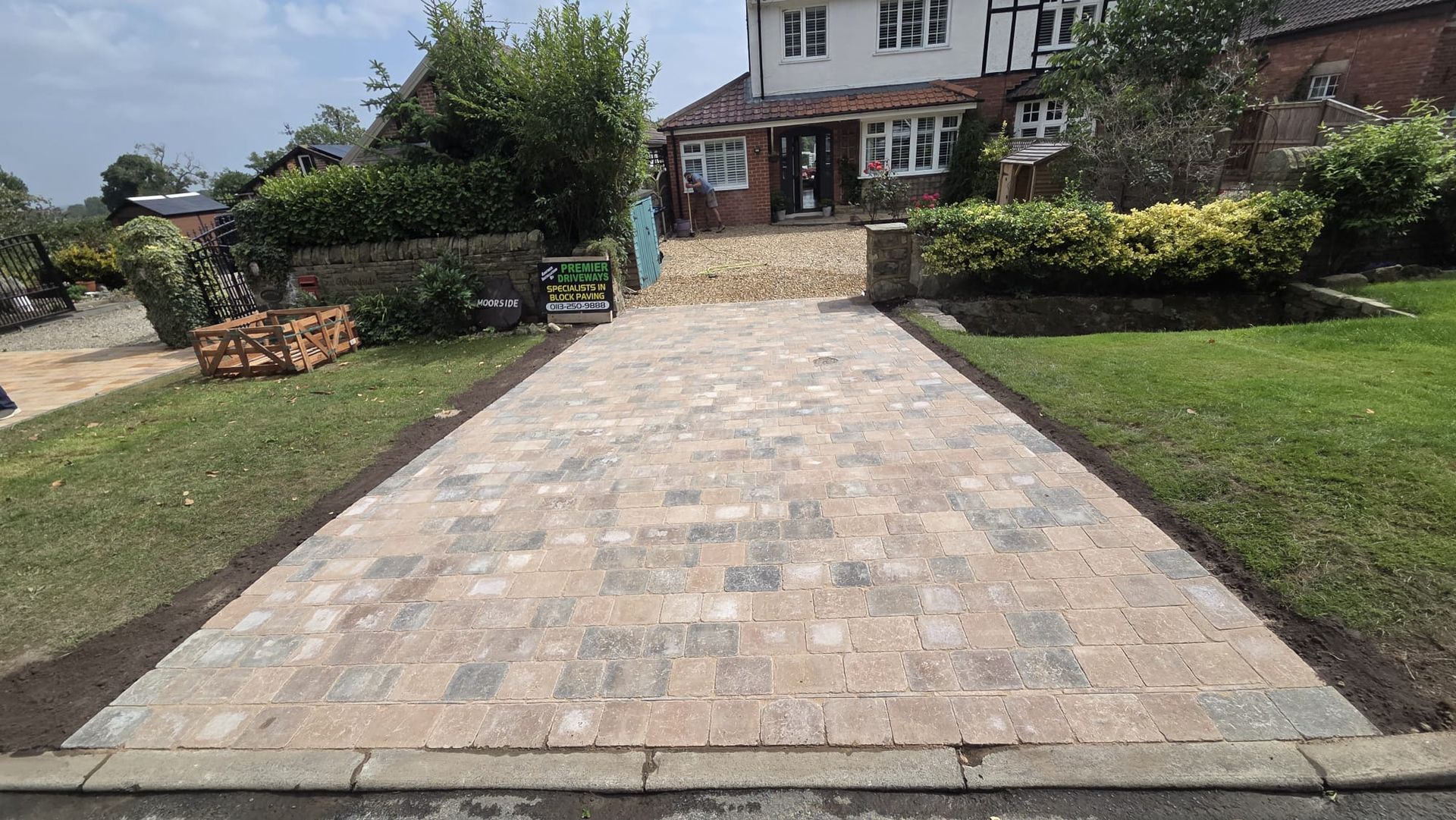 Sorrento Carrera Stone paving in Harrogate Follifoot