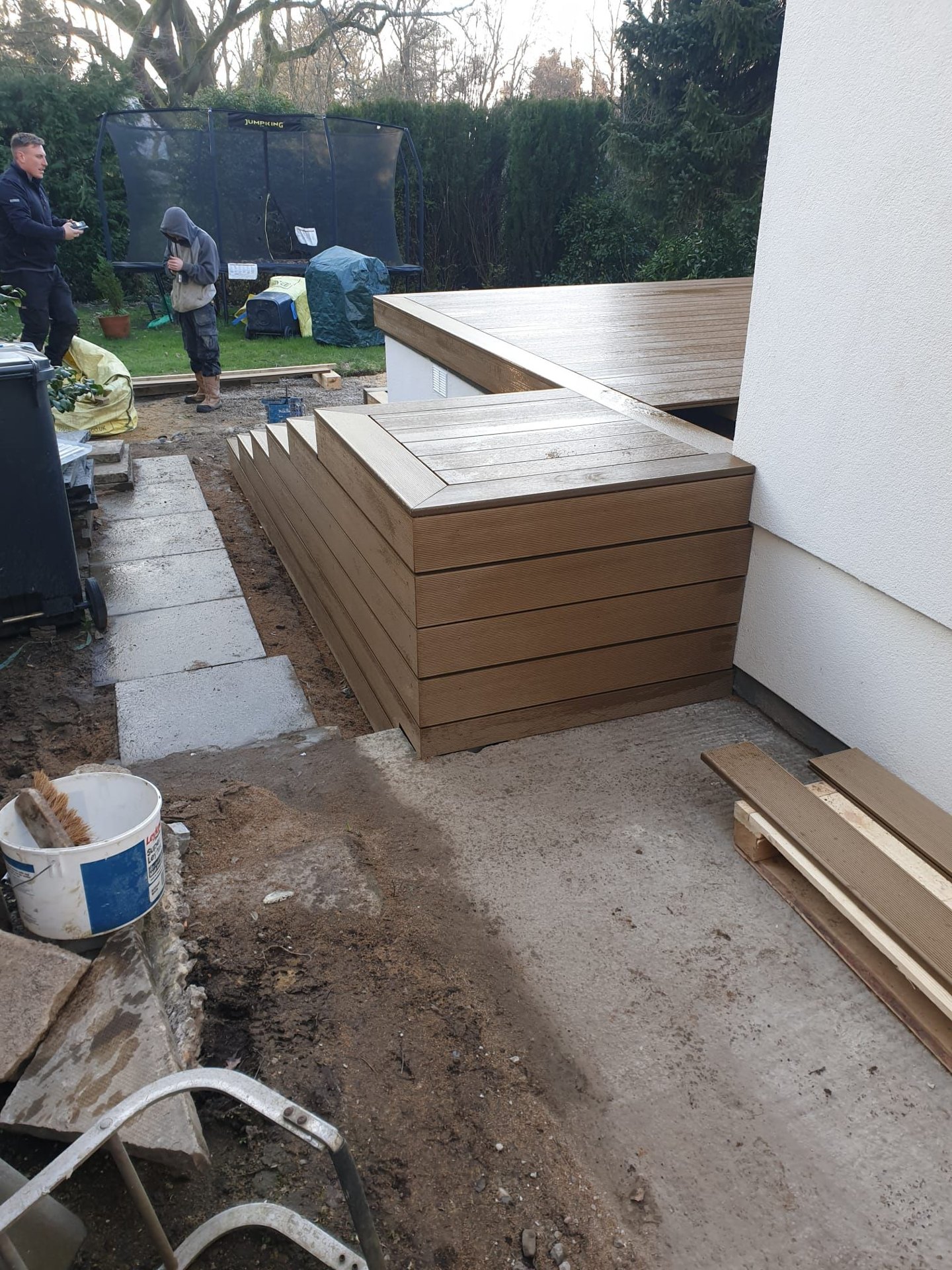 Completed decking project in Ilkley