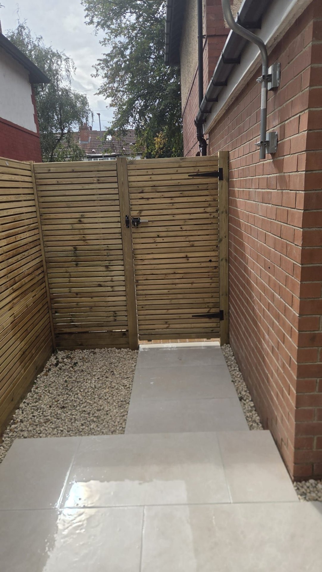 Completed block-paved driveway and landscaped garden makeover in Leeds