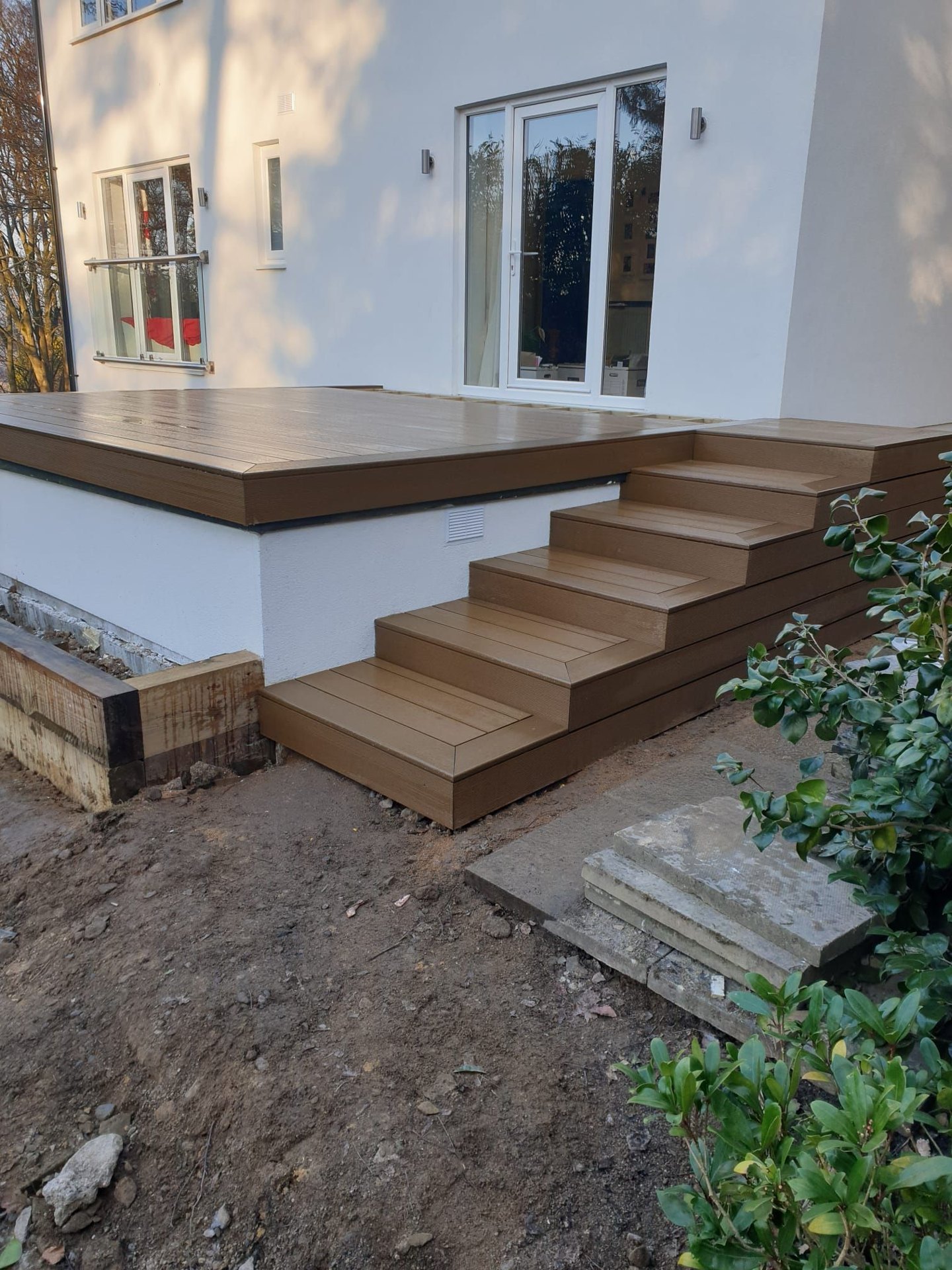 Completed decking project in Ilkley