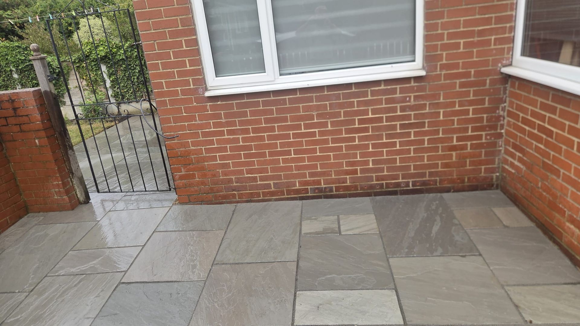 Kandla Grey Indian stone flag paving in Wortley